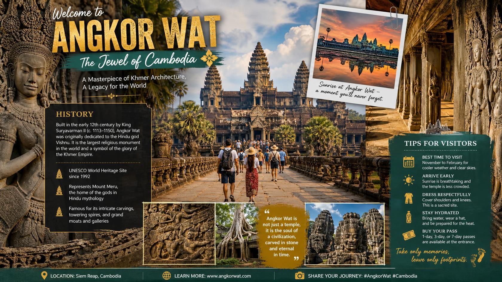 Angkor Wat Temple Guide: History, Architecture & Visitor Tips