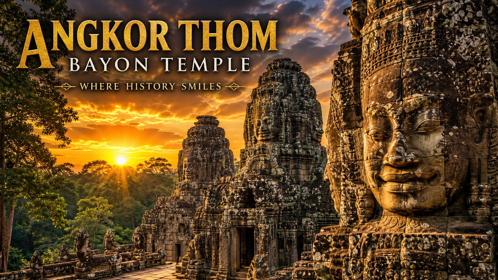 Bayon Temple Exploring the Iconic Smiling Face Towers of Angkor Thom